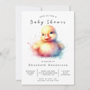 Classic Custom Duck Baby shower Kaart