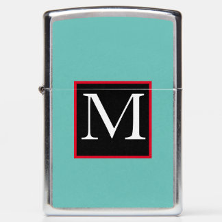 CLASSIC CUSTOM INITIAAL BLACK WHITE Zippo Lighter