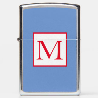 CLASSIC CUSTOM INITIAAL BLUE WHITE Zippo Lighter