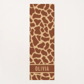 Classic Custom Name Giraffe Animal Print Pattern Yogamat (Voorkant)