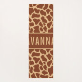 Classic Custom Name Giraffe Animal Print Pattern Yogamat (Achterkant)