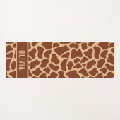 Classic Custom Name Giraffe Animal Print Pattern Yogamat (Voorkant (horizontaal))