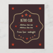 Classic Custom Text Retro Label Flyer (Achterkant)