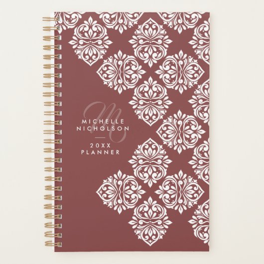 Classic Damask Abstract Chic Geometric Script (Devant)