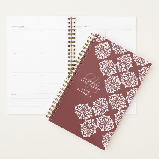 Classic Damask Abstract Chic Geometric Script (Devant avec enveloppe)