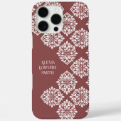 Classic Damask Abstracte geometrische pastel rood Case-Mate iPhone Case (Achterkant)