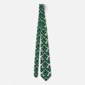 Classic Damask Green Stropdas (Achterkant)