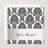 Classic Damask Invitation Kaart (Voorkant / Achterkant)