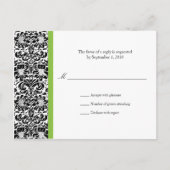 Classic Damask RSVP-Briefkaart Uitnodiging Briefkaart (Voorkant)