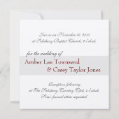 Classic Damask Wedding Invitations Kaart (Achterkant)