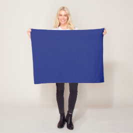 Classic Dark Blue Accent Fleece Blanket Deken