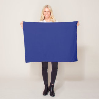 Classic Dark Blue Accent Fleece Blanket Deken