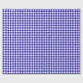 Classic Dark Blue and White Houndstooth Pattern  Cadeaupapier (Vlak)