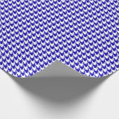 Classic Dark Blue and White Houndstooth Pattern  Cadeaupapier (Hoek)