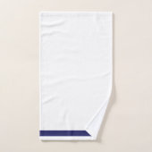 Classic Dark Blue Decorative Band Bad Handdoek (Handdoek)