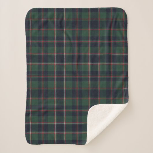 Classic Dark Blue Red Green Plaid Pattern (Devant)