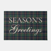 Classic Dark Blue Red Green Plaid Pattern Deurmat (Voorkant)