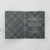 Classic Dark Blue Red Green Plaid Pattern Feestdagen Kaart (Binnen)
