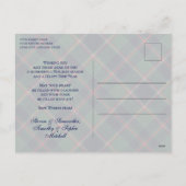 Classic Dark Blue Red Green Plaid Pattern Feestdagenkaart (Achterkant)