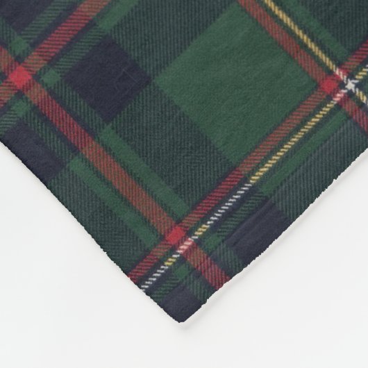 Classic Dark Blue Red Green Plaid Pattern Fleece Deken (Hoek)