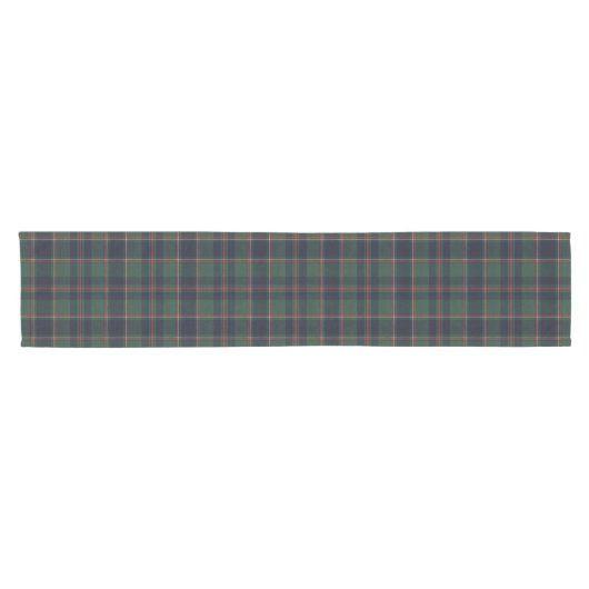 Classic Dark Blue Red Green Plaid Pattern Korte Tafelloper (Horizontaal)