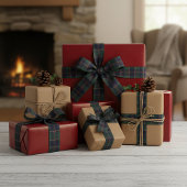 Classic Dark Blue Red Green Plaid Pattern Lint