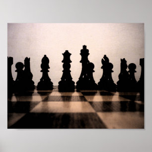 Classic Dark Chess Poster