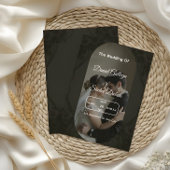 Classic Dark Elegant Wedding Invitation Kaart