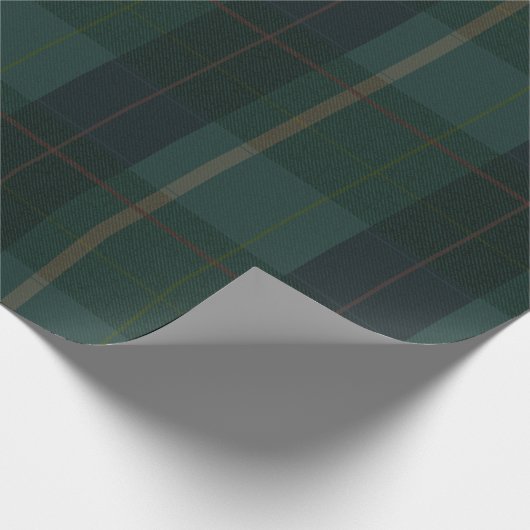 Classic Dark Green Tartan Plaid Cadeaupapier (Hoek)