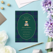 Classic Dark Plaid Baby Shower Acrylic Invitation (Insitu (Mariage))