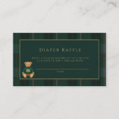 Classic Dark Plaid Lauren Inspired Baby Shower Informatiekaartje (Voorkant)