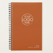 Classic Dark Pumpkin Sinaasappel Modern Logo Weekl Planner (Voorkant)