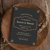 Classic Dark Rustiek bruiloft foto Kaart