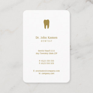 Classic Dentist   Dental Golden Appointkaart Visitekaartje