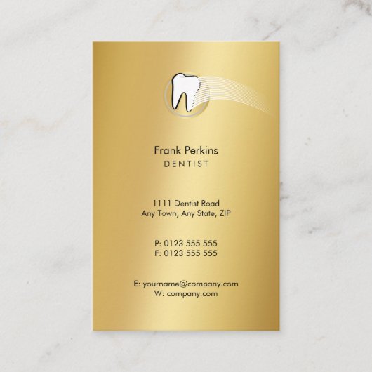 Classic Dentist | Dental Golden Visitekaartje (Voorkant)