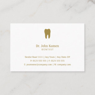 Classic Dentist   Dentale Golden (EURO) Visitekaartje