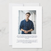 Classic deux photo marine graduation faire-part (Dos)