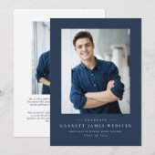 Classic deux photo marine graduation faire-part (Devant / Derrière)