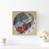 Classic Diesel Engine Train Vierkante Klok (Huis)