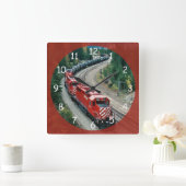 Classic Diesel Engine Train Vierkante Klok (Huis)