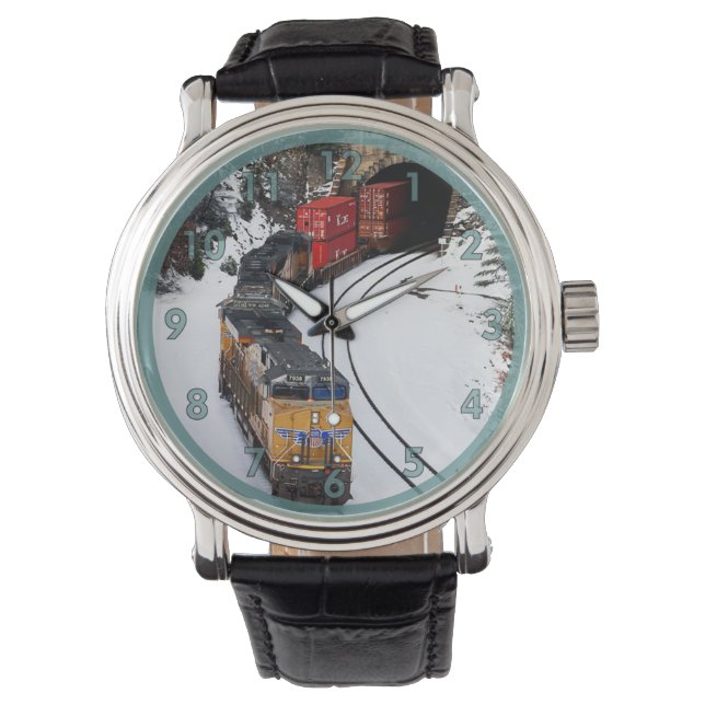 Classic Diesel Train Engine Horloge (Voorkant)