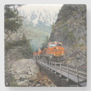 Classic Diesel Train Engine Stenen Onderzetter