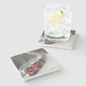 Classic Diesel Train Engine Stenen Onderzetter (Zijkant)