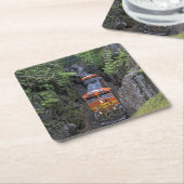 Classic Diesel Train Engine Vierkante Kartonnen Onderzetter (Schuin)