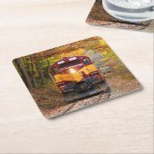 Classic Diesel Train Engine Vierkante Kartonnen Onderzetter (Schuin)