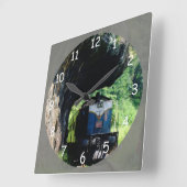 Classic Diesel Train Engine Vierkante Klok (Hoek)