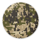 Classic Digital Camouflage  Keramische Knop (Voorkant)