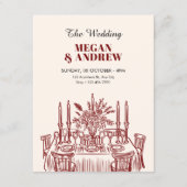 Classic Dining table Wedding Kaart (Voorkant)