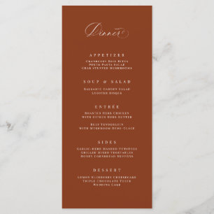 Classic Dinner Menu Bruiloft Receptie Maaltijd Kaa