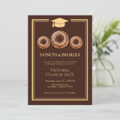 Classic Donuts en Degree Photo Afstuderen Kaart (Staand voorkant)